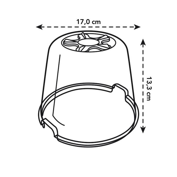 green basics grow house round 17cm transparent